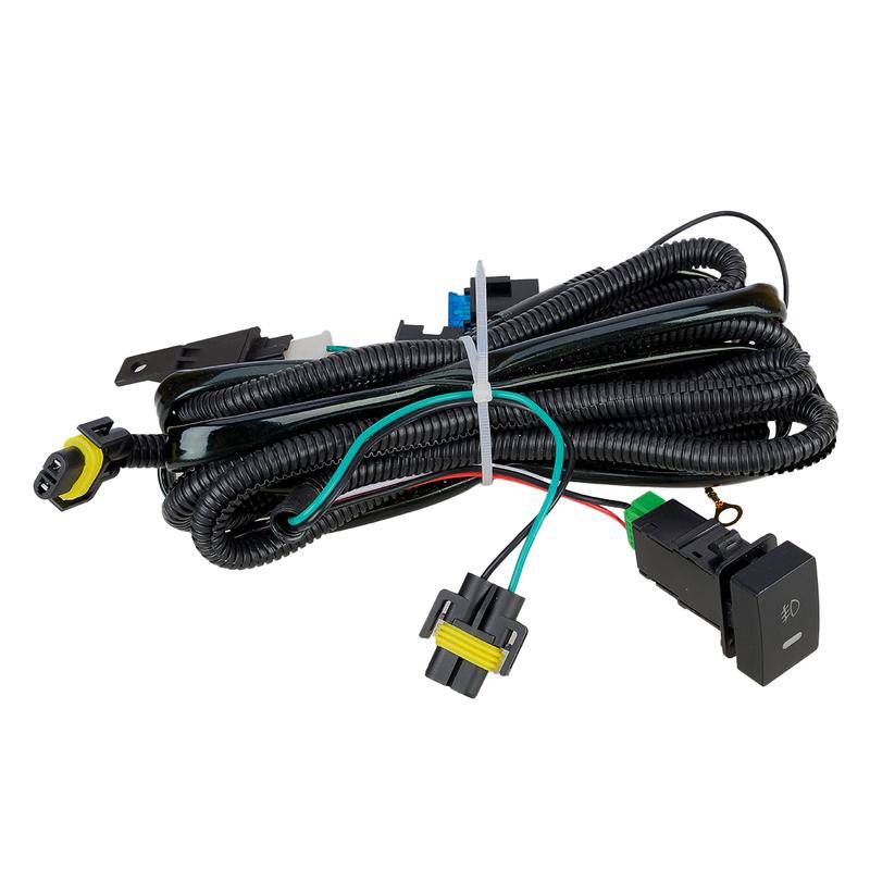 Add-On LED Fog Light Indicator H11 Wire Relay Wiring Harness Switch Fit for Honda Civic CR-V Accord City