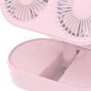 Desktop Double Blade Small Fan USB Mini Folding Desktop 2 Head Fan for Student Office Folding Dual