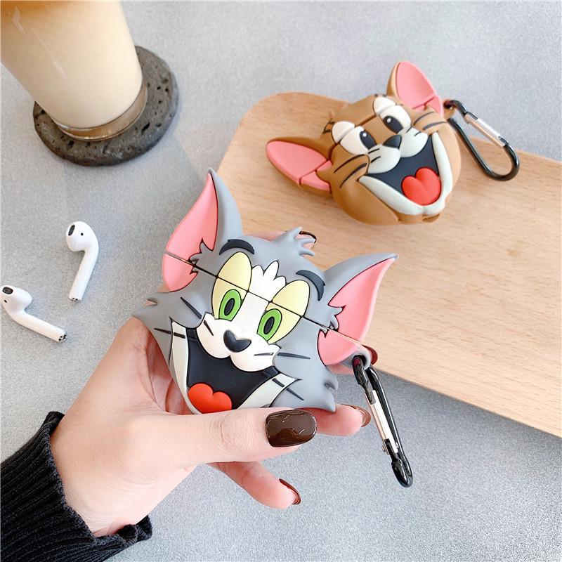 Cat and Mouse AirPods 4th Generation Pro2 Protective Case Apple 1/2/3 Generation Wireless Bluetooth Headset Couple