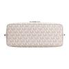 Michael Kors MK Emilia Monogram Color Block Logo Zipper Square Polyester Shoulder Crossbody Tote Bag Small Women Bags Pink White 35H0GU5S1B-7183