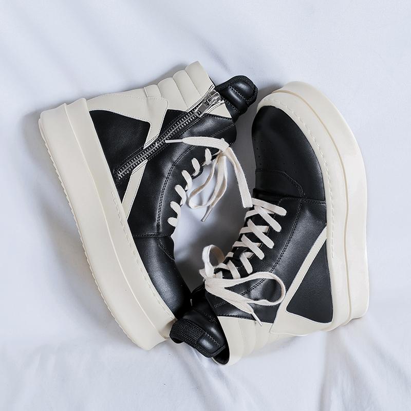 Fashion Leather Ankle Boots For Man Genuine Leather Big Size Boots High Quality Designer Formal Platform Casual Boots Fashion