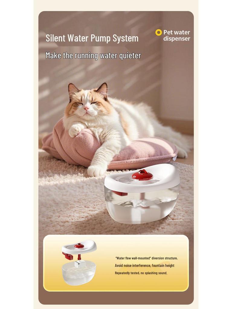 Smart Cat Water Fountain with Automatic Circulating Flow and Large Capacity Filtration