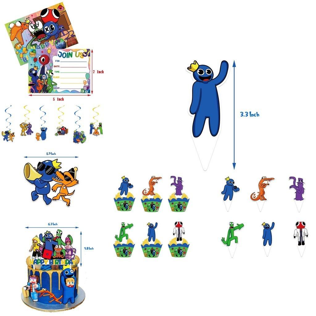 Roblox Rainbow Friends Party Supplies Kit With Banner Cake Topper Balloons And More!