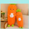 Adorable Carrot Bunny Plush Pillow Soft Down Cotton Stuffed Toy Perfect Gift For Girls