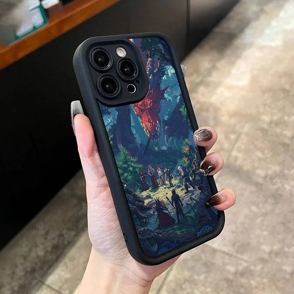 D-Dungeons D-Dragons D-DnDS Phone Case For iPhone 17,16,15,14,13,12,11,Pro,Max,Plus,X,XS,SE4,E,Mini Black Thickened border Case iPhone 13