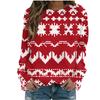 Christmas Tree Pattern Sweatshirt3D Print Women's Long Sleeve Round Neck Hoodie Fashion Casual Xmas Pullover Women's Streetwear