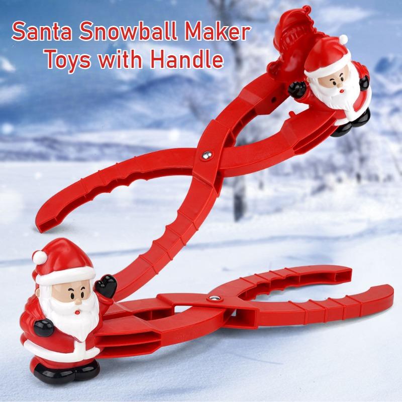 Kids Snow Clip XmasTree Xmas Stocking Santa Claus Elk Snow Clip Toy Educational Toy for Christmas Winter Outdoor Play Snow Beach