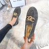 Fashion Women's Plush Flat Shoes Ladies Winter Slip on Furry Loafers Outdoor and Office Wear Fashion Chain Design Winter Warm Snow Boots