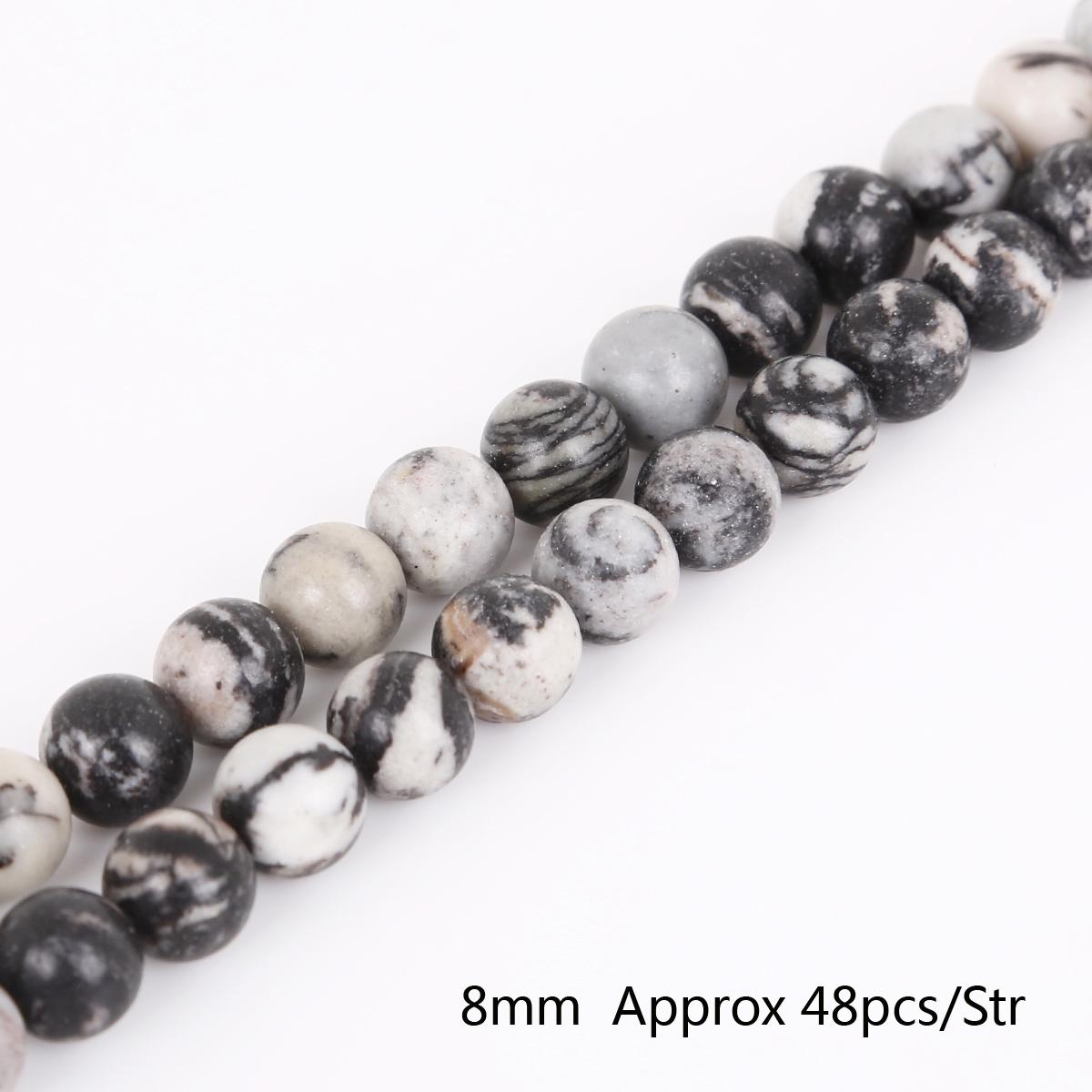 

Натуральные камни, черная паутина, свободные круглые бусины-разделители для изготовления ювелирных изделий, аксессуары для браслетов «сделай сам», 15 дюймов, нити 4/6/8/10/12 мм 4mm 95pcs