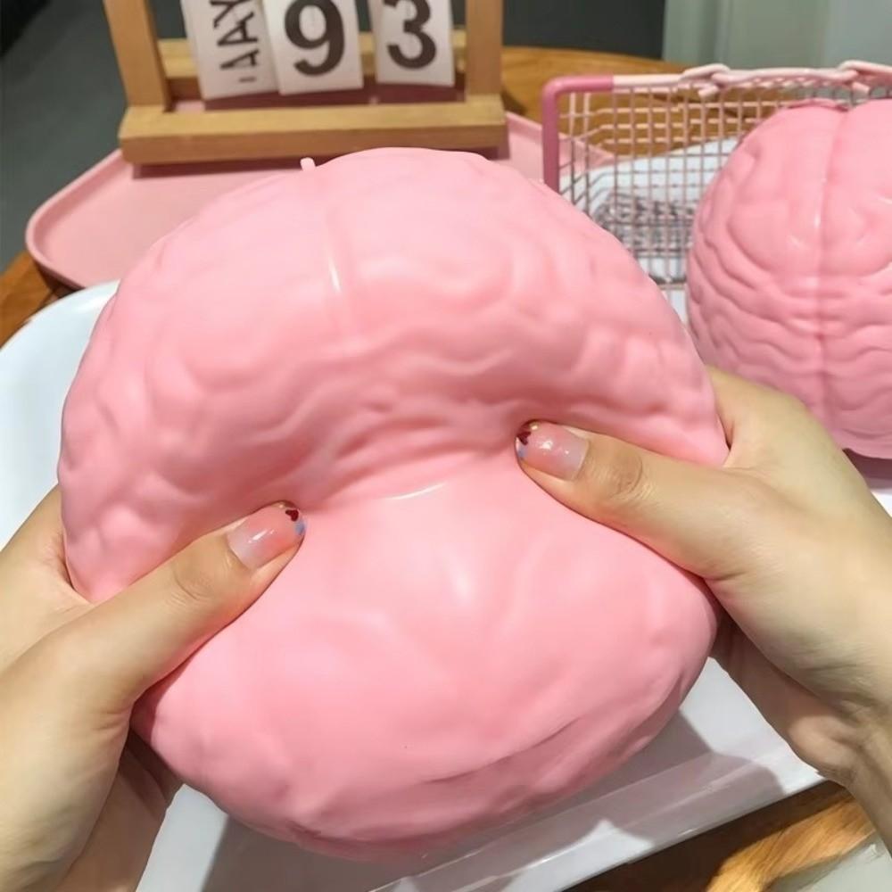Slow Rising Brain Squishy Toy Moldable Prank Toy Unique Squeeze Toy for Adults Kids