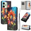 For Oppo Reno14 Pro 5G (China)/Oppo Reno14 Pro 5G (Global) Wallet Case Pattern Printing PU Leather Phone Cover with Lanyard