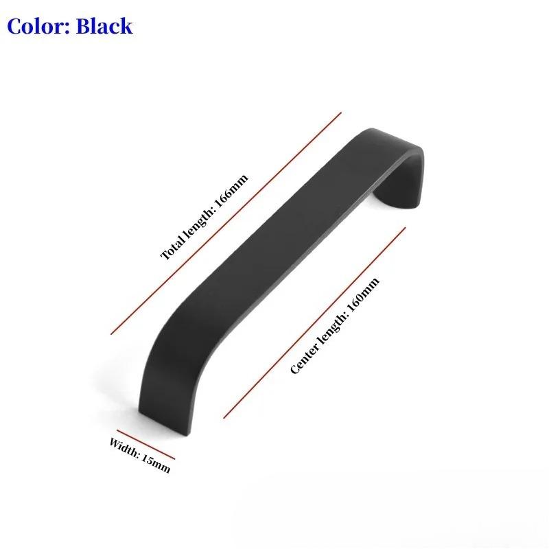 Modern Aluminum T Bar Pulls Kitchen Cabinet Handles Door Drawer Knobs Wardrobe Furniture Hardware Home Decoration