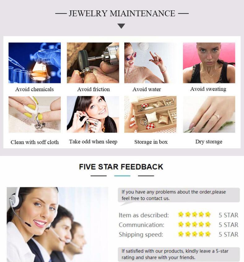Romantic 925 Silver Square White Zircon Crystal Necklace and Earrings Set for Women