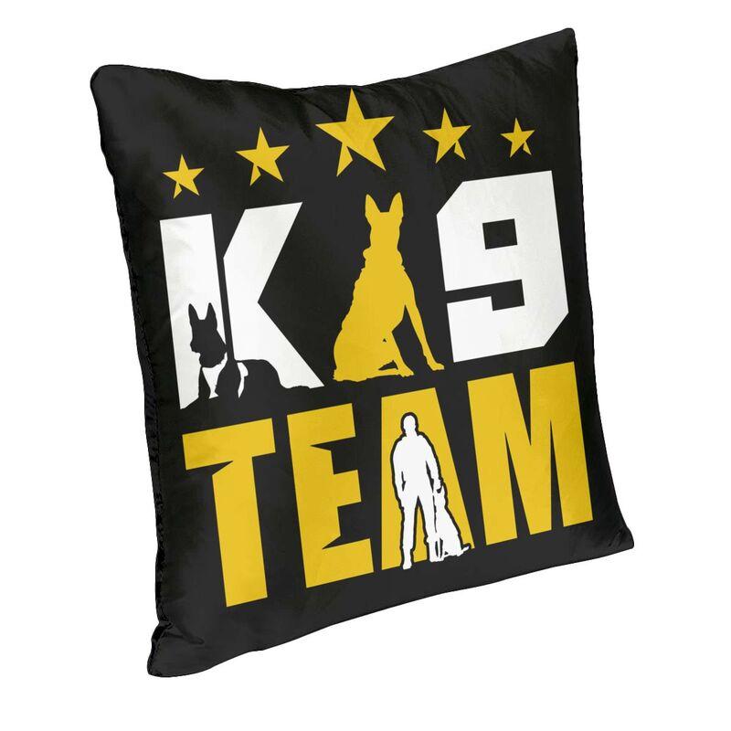 Luxury K9 Team Malinois Cushion Cover Polyester Belgian Shepherd Dog Throw Pillow Cases Living Room Home Decoration Pillowslip