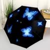 1pc Butterfly Stars Automatic Folding Umbrella, Heavy Duty 8 Rib Iron Frame,  Suitable for Travel, Daily Use, Birthday, Decor Gift  55