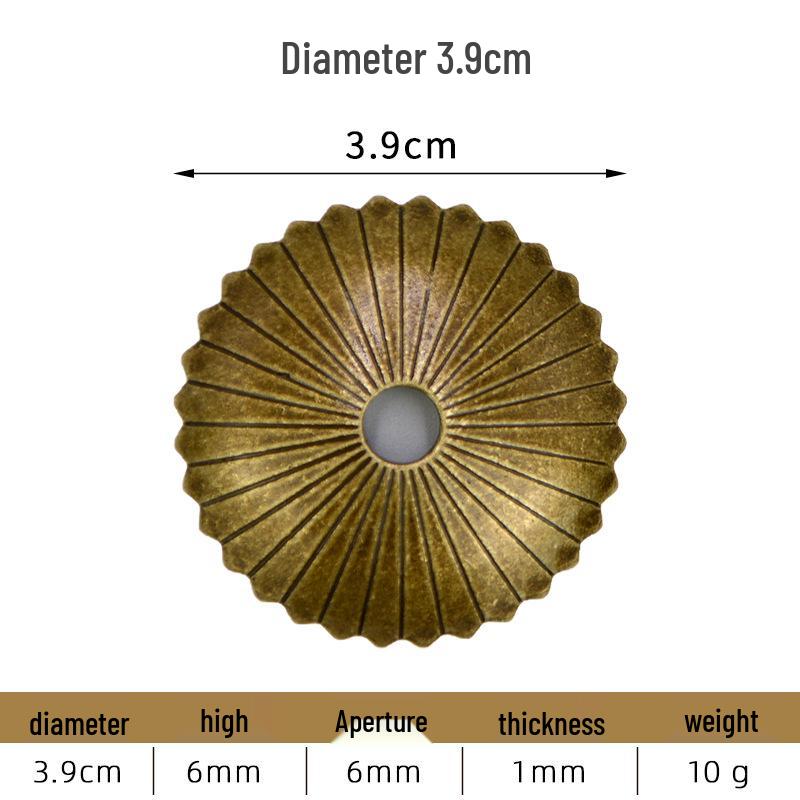 Vintage Brass Furniture Fittings: Antique Gasket, Flat Washer, Irregular Handle, and Base Plate Collection.