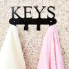 1Pcs Wall Mounted Decor Black Metal Key Holder Hook With Sweet Home Decorative Hook For Wall Coat Rack Storage Rack Wall Hanging