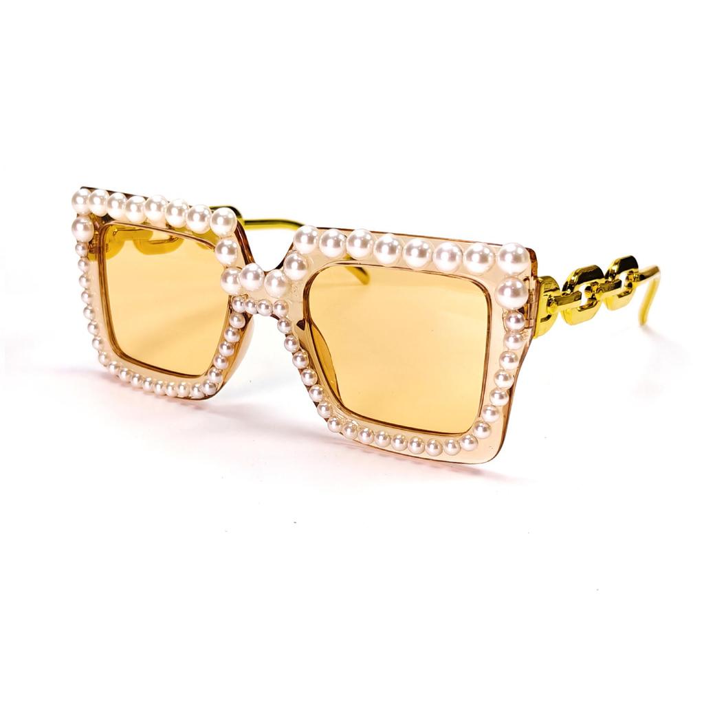 Γυαλιά Ηλίου SHEIN με Μεγάλο Σκελετό και Πέρλες: Αντιηλιακή Προστασία Υψηλής Ποιότητας Unisex