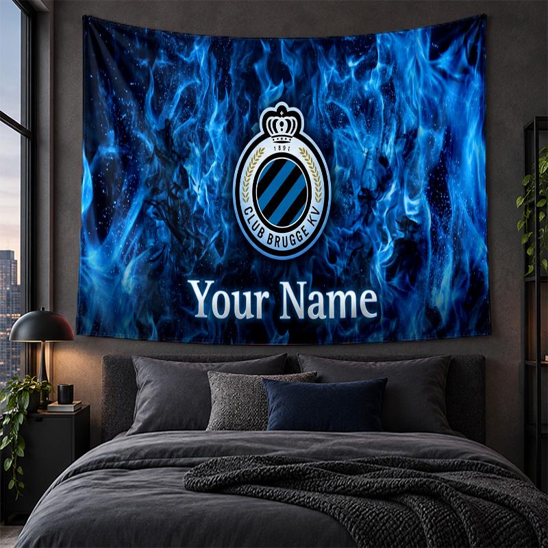 Personalized Tapestry Wall Hanging Club Brugge FC Pattern Art Background Cloth
