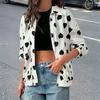 Autumn Winter Women Coat Casual Ladies Tops Fall/Winter Fashion Print Outerwear
