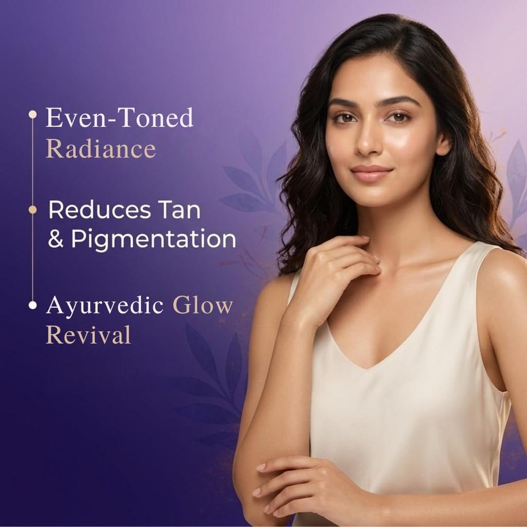 Neeliya Tvakshuddhi D Tan Skin Elixir Face Serum 20ml | Ayurvedic Brightening Serum With Saffron, Turmeric, Sandalwood & Manjistha | For Tan Remova