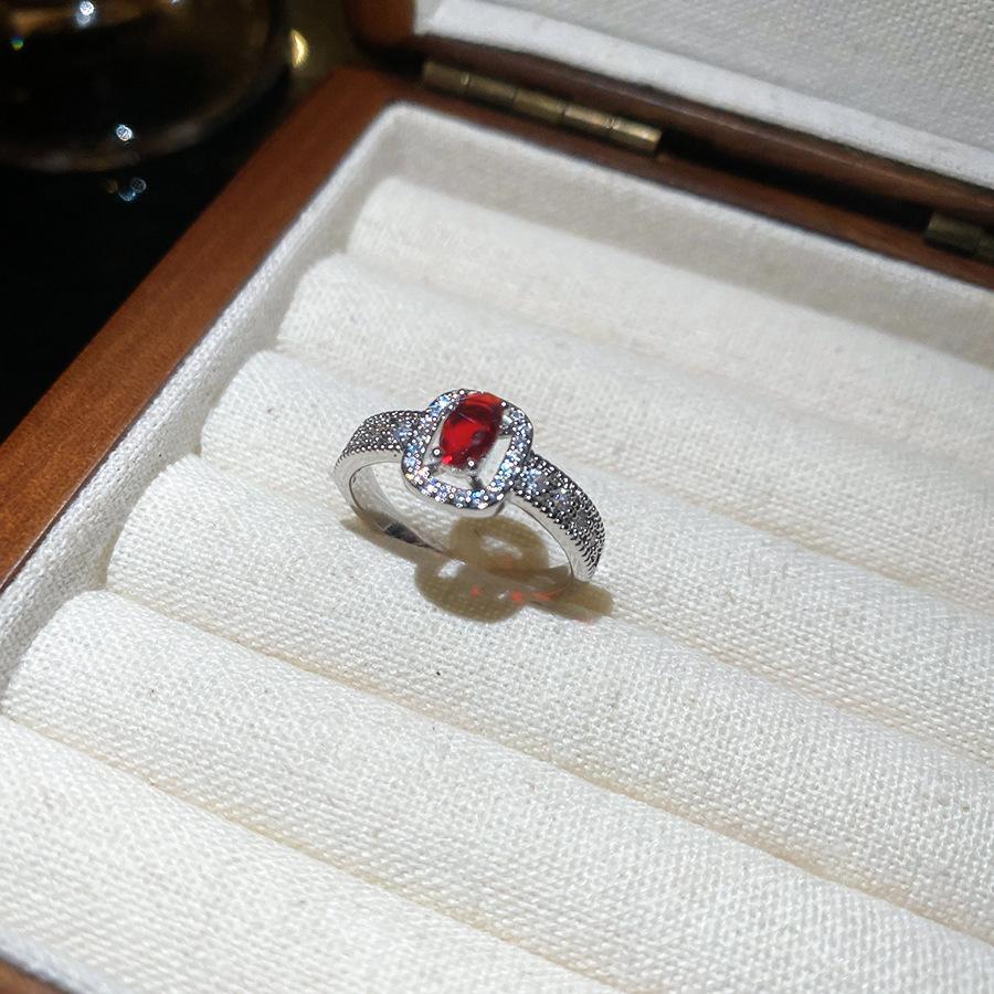 Maillard Vintage Geometric Flower Tiger's Eye Open Ring Simple Index Finger Ring Jewelry