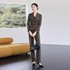 Women's Elegant Grey-Brown Professional Suit Set