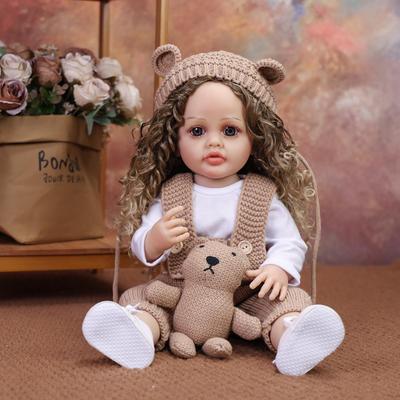 KEIUMI Muñeca Reborn de Vinilo de Silicona Completa de 22 Pulgadas Muñeca de Bebé Recién Nacido Realista Juguetes para Niñas Regalo de Navidad para Niños