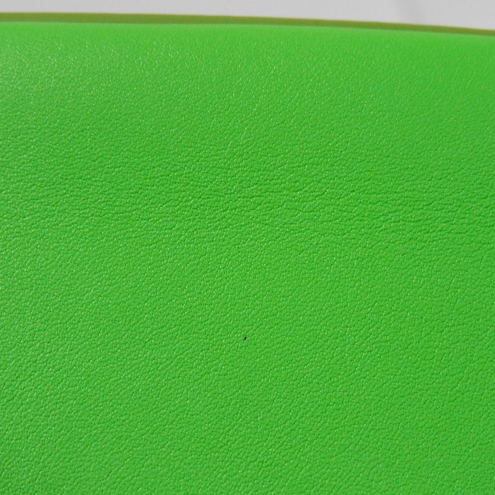 Used 9896 Logo Embossed Pouch 241390 7931, Foil Stamped, Light Green, Strap, Excellent Condition, New Logo, Lime,