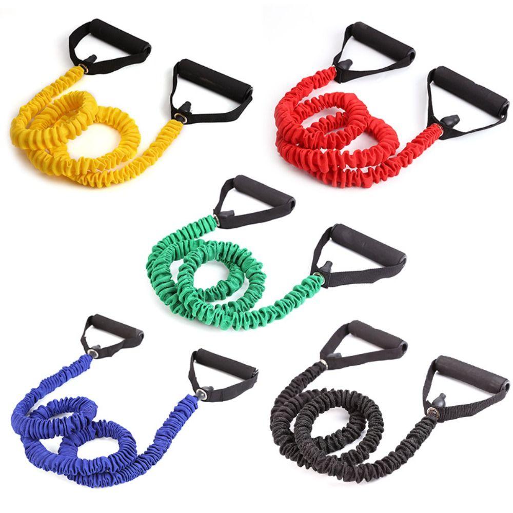 With Handle Fitness Resistance Bands Pull Rope Exercise Cord Stretch Bands  Fitness Equipment