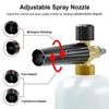 M22-14 Hochdruck-Wasserpistole Schaumsprühbehälter Set 1L Schaumsprühbehälter 1/4 Schnellkupplung 5 Farb-Düse Autowasch-Set