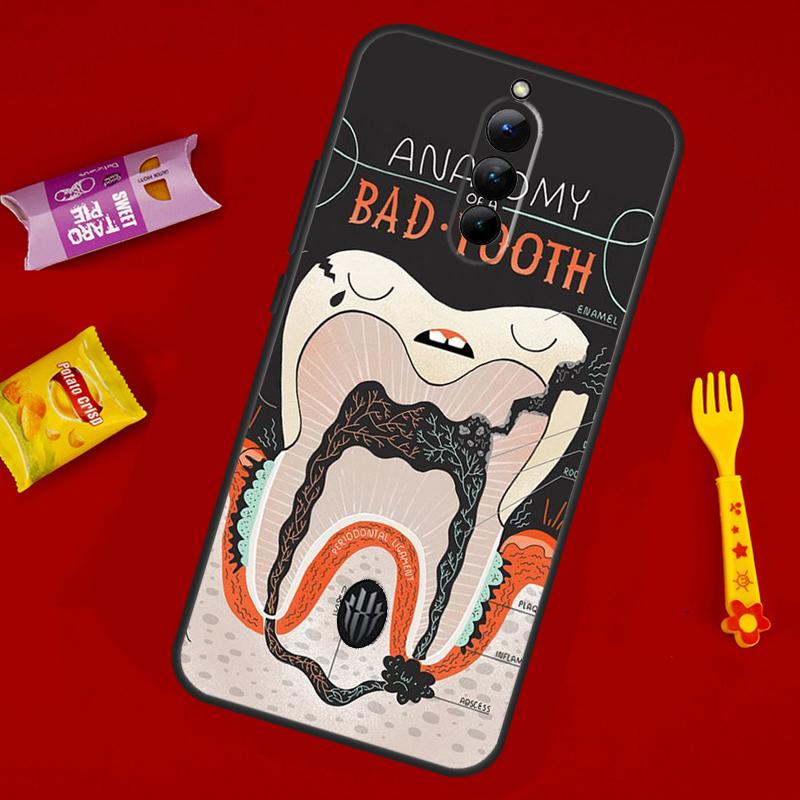 Human Tooth Anatomy Case For ZTE Nubia Red Magic 10 Air 6 6S 7S For Red Magic 11 10 9 8 8S 9S 10S Pro Plus Cover