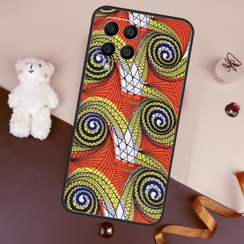 African Style Fabric Print Case For Samsung Galaxy M11 M31 M21 M53 M13 M32 M52 M15 M35 M55 M14 M34 M54 M06 M16 M36 M56