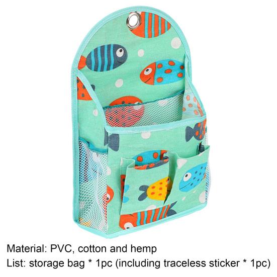 Bolsillo Colgante Mano de Obra Fina Impermeable Algodón Lino Patrón Lindo Estampado Bolsita para Detrás de la Puerta para el Hogar