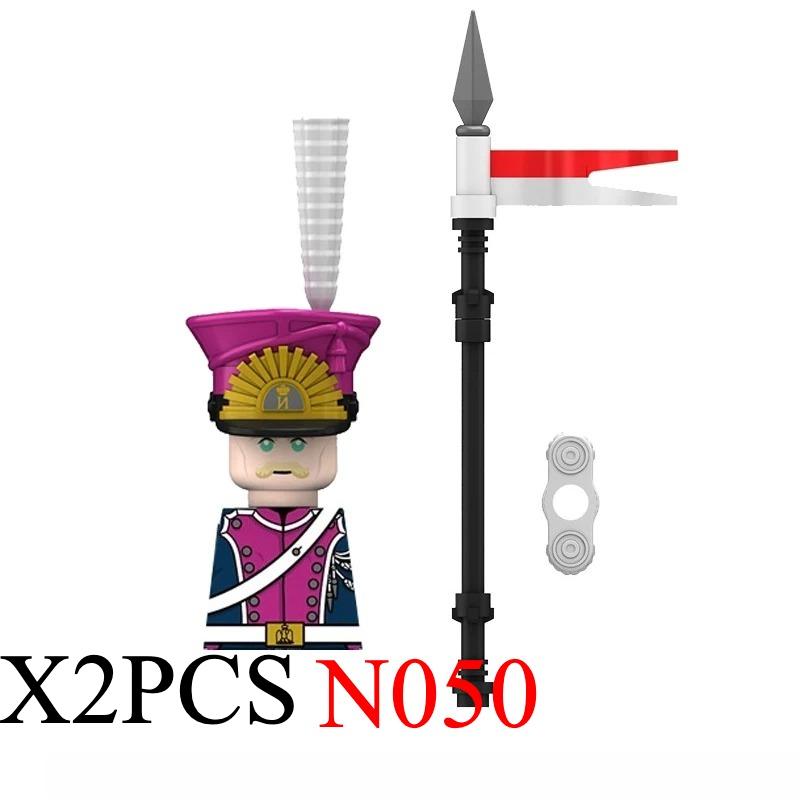Medieval Napoleonic War Soldiers Figures Military MOC Building Block Knights British French Fusilier Rifles Weapon Kids Toy B08