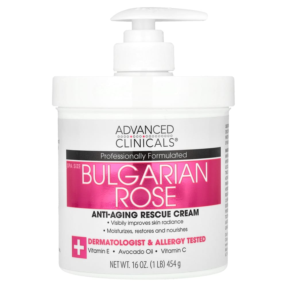 iHerb Advanced Clinicals Anti-Aging Rescue Cream Bulgarian Rose 454g (16oz)