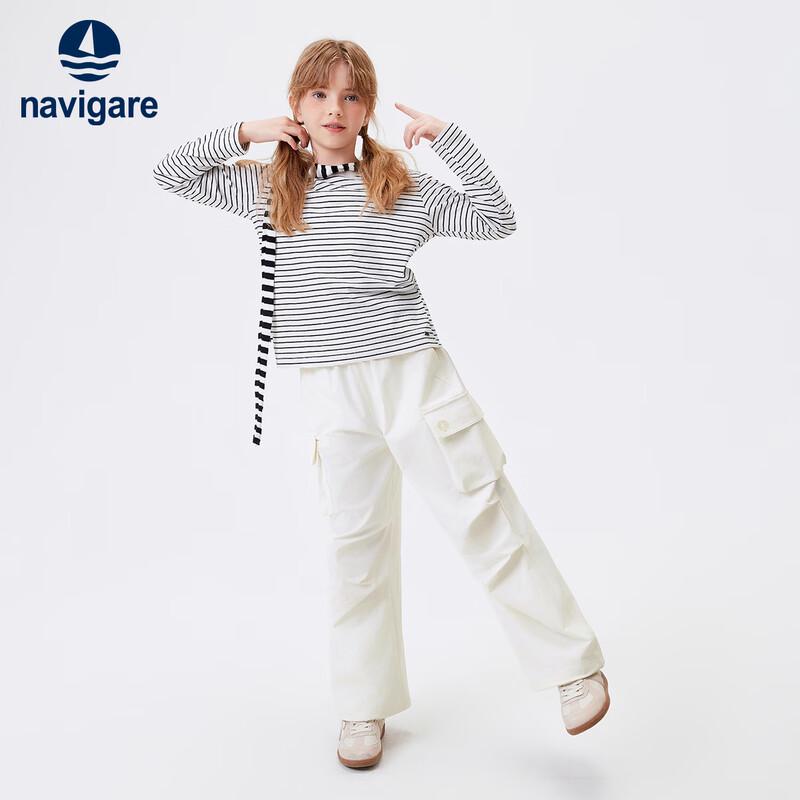 Navigare Girls' Water-Repellent Straight-Leg Cargo Pants