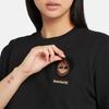 Timberland Solid Color Badge Pattern Printed Round Neck Comfortable Breathable Short Sleeve T-Shirt Unisex T-Shirt Black A5TDB-001