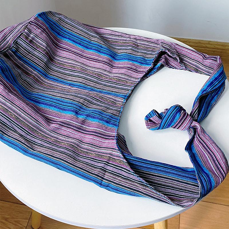 Kontrastfarben bedruckte Böhmischer Ethno-Stil Große Kapazität Minimalistische Damen Schulter-Umhängetasche