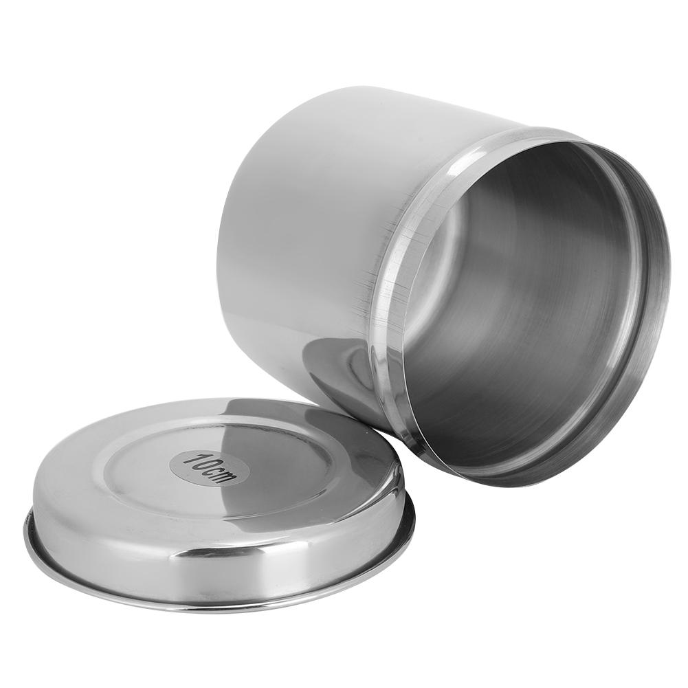 Stal Nierdzewna Pojemnik Słoik na Waciki Bawełniane Organizer do Przechowywania Kanister z Pokrywką do Domu Szpitala