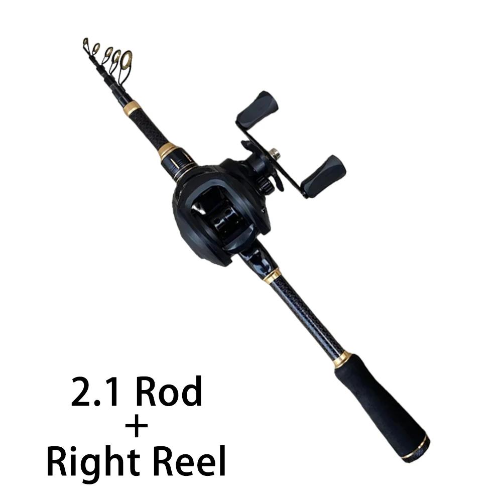 Combo Canna da Pesca Spinning Portatile Corta Telescopica Mini Canna da Mare Lunghezza Chiusa 41-42 cm Con Rapporto di Recupero 7.2:1/5.2:Kit 1 Ruota