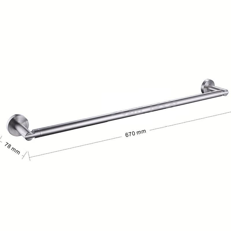 

XuanYong 304 Stainless Steel Brushed Single Towel Bar