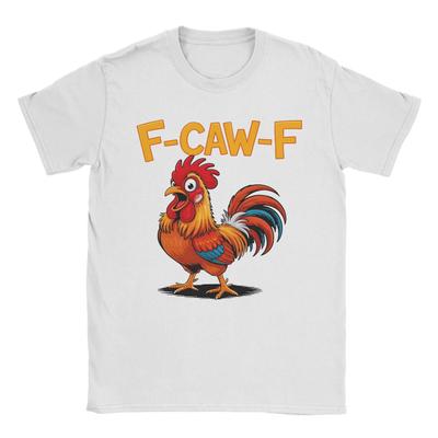 Funny F-Caw-F Chicken FCAWF Chicken Meme T-Shirt Summer Cotton T-Shirts For Men Trending Tshirt Short Sleeves Y2K Casual Tops