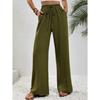 Women's Casual Comfortable Wide Leg Long Pants Solid Color Versatile