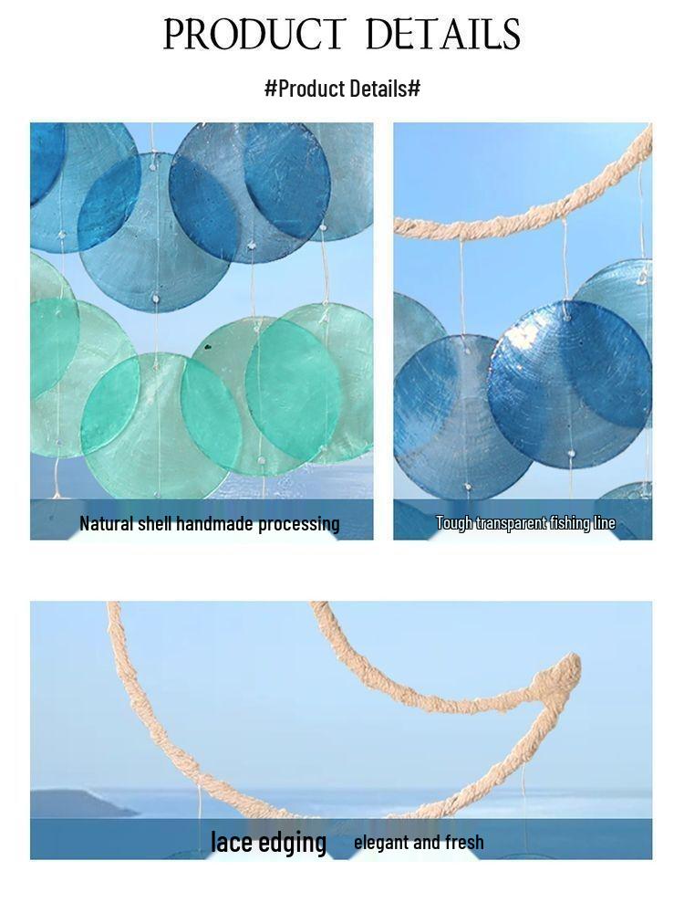 Kreatives Muschel-Windspiel & Traumfänger-Anhänger - Frische Hängedekoration für Balkon oder Schlafzimmer - Geschenk