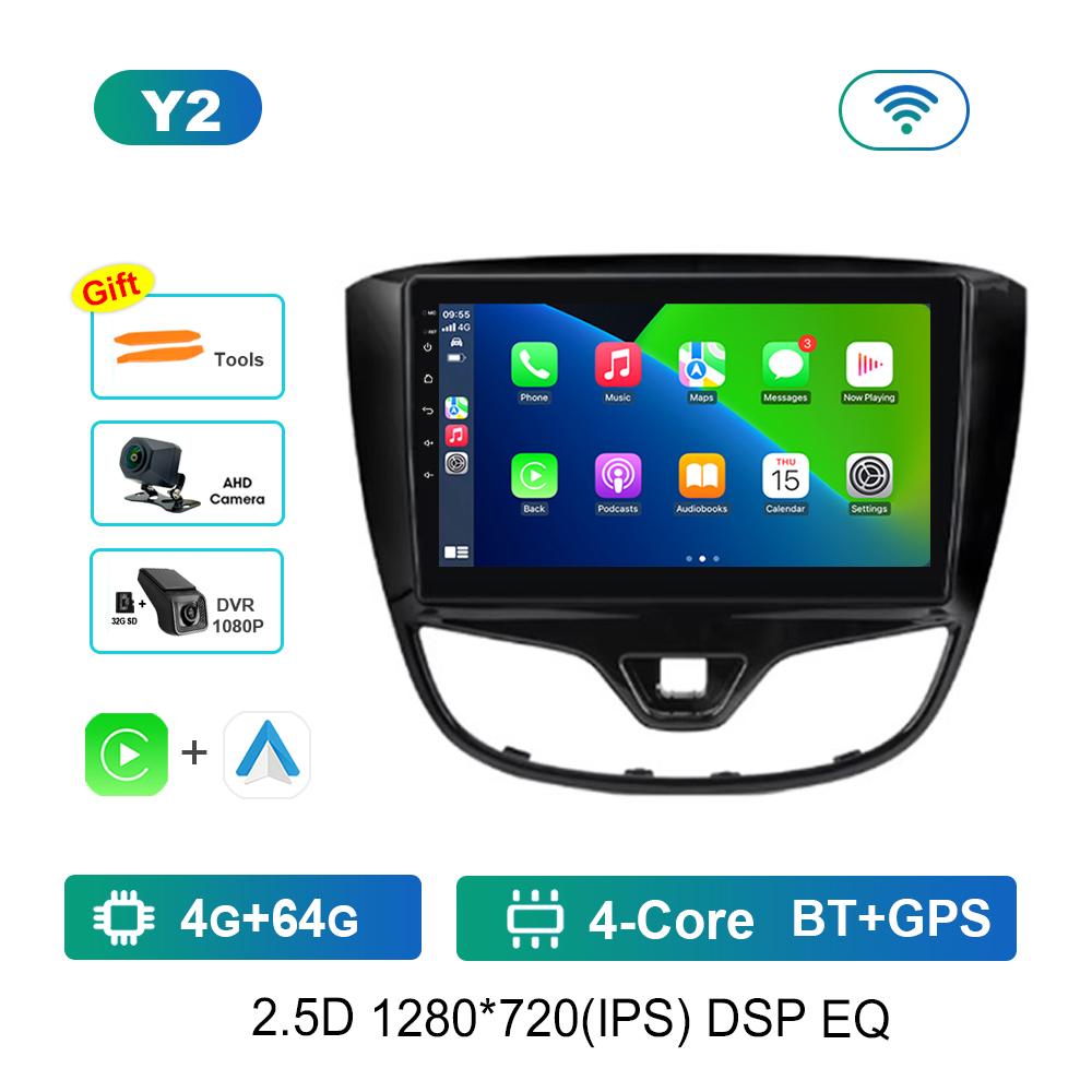 Video Multimedia Player 9 inch for Opel Karl 2017 - 2020 Android Car GPS Navi WiFi BT 4G WiFi Touch Screen Head Unit Cooling Fan
