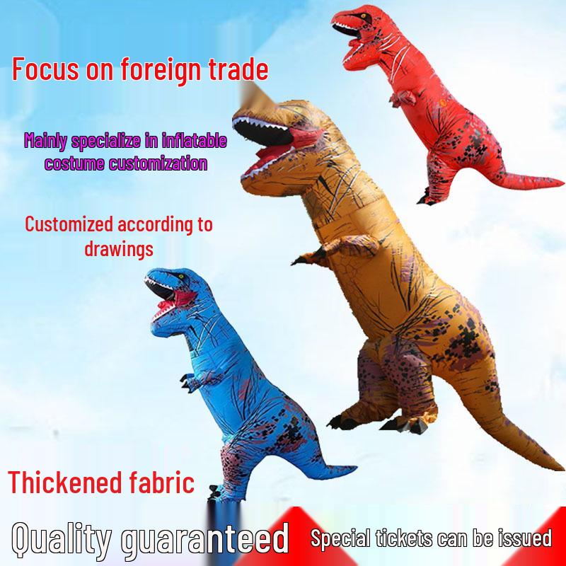 Dětský legrační kostým maskota dinosaura - Tyrannosaurus Rex Halloweenské představení Rekvizity