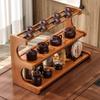 Desktop Tea Cup & Zisha Teapot Display Shelf for Tea Room/Table