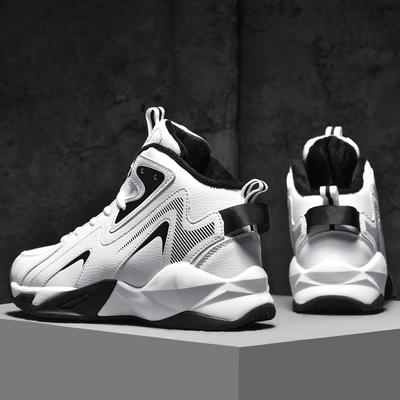 Autumn and Winter Men's Velvet High-top Basketball Shoes, Non-slip and Wear-resistant Competition Special Sports Shoes, Cool Winter Thickening