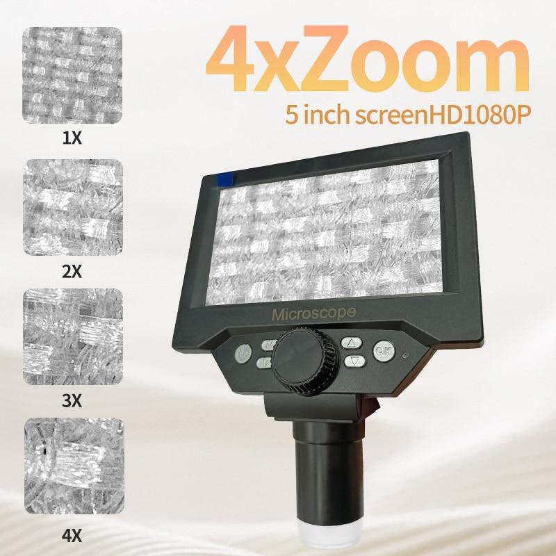 Microscop digital LCD de 5,5" 1000X 1080P Microscop pentru monede Lupă cu microscop de lipit cu suport pentru reparații electronice